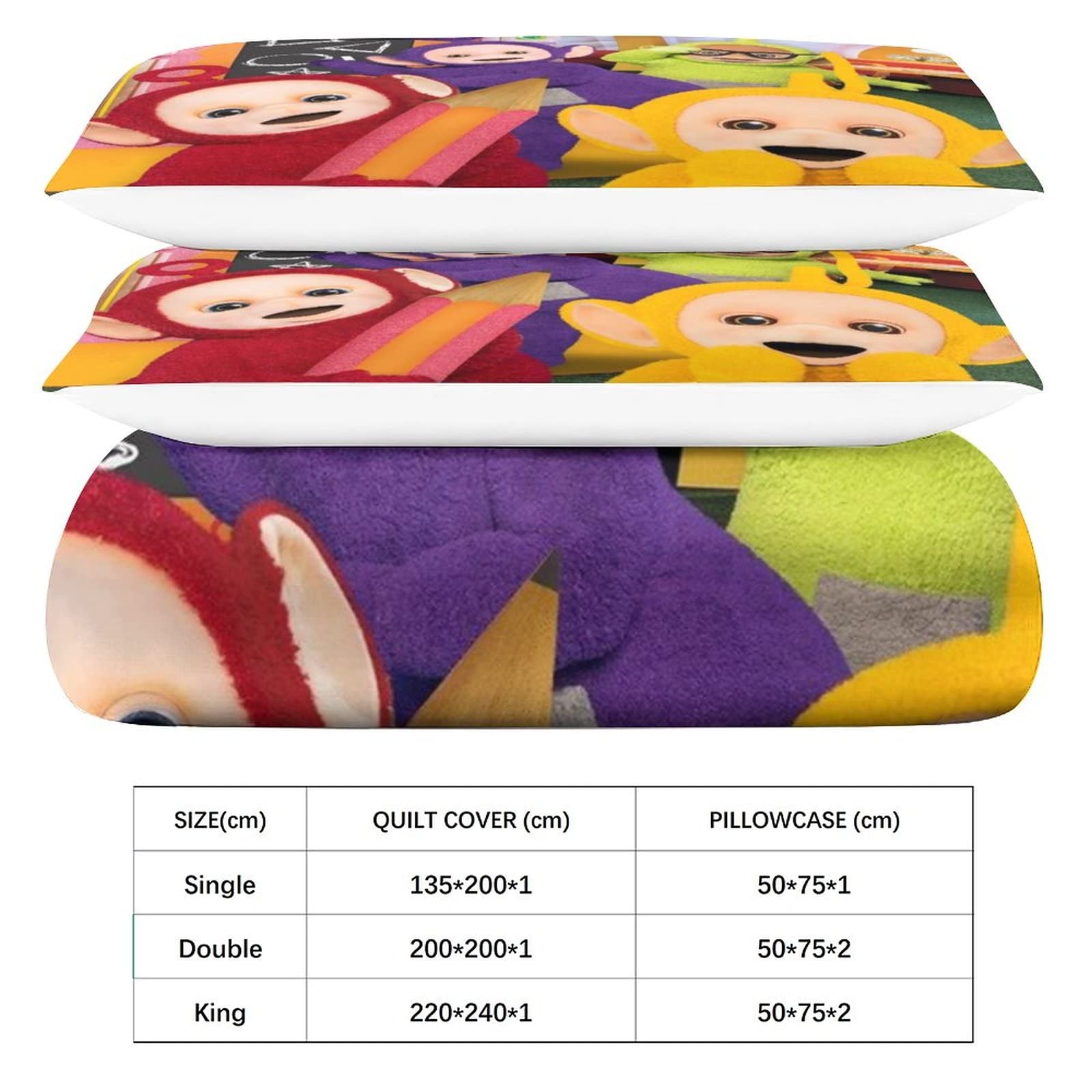 DCr-2296 parure de lit 3D motif dessin animé housse de couette taie d