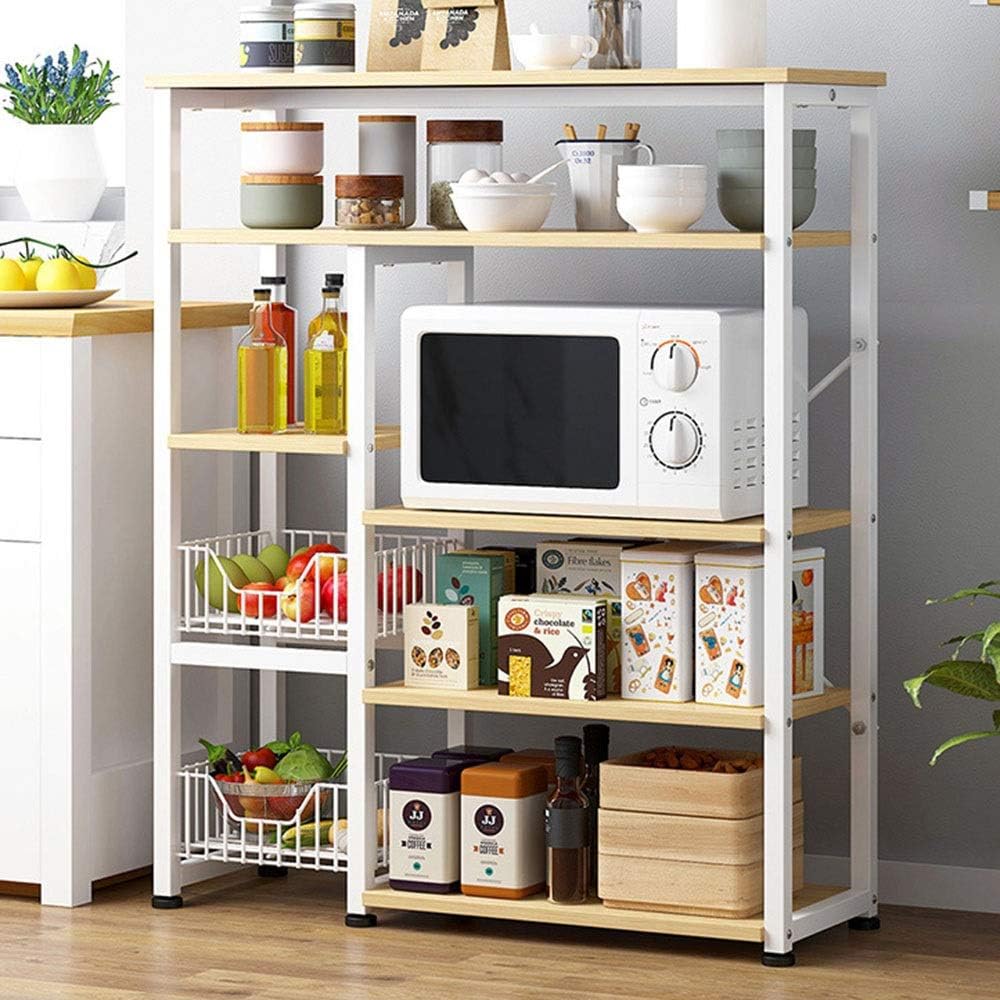 Standing Baker's Racks 5Tier Metal Frame Kitchen Baker's Rack Microwave Stand with