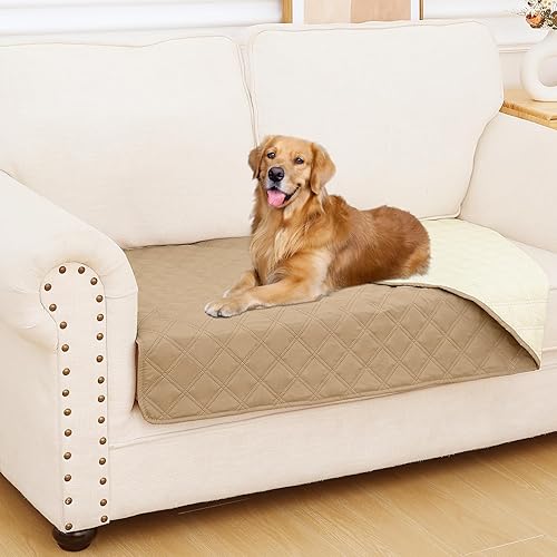 Miniatura 145 de Smiry Funda impermeable para cama de mascota, suave y lavable, para cama, sofá, reversible, perros pequeños, medianos, grandes, gatos, diseño