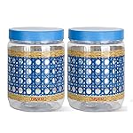 Nayasa Sparkle Containers, 1200 ML (Set of 2), Brown