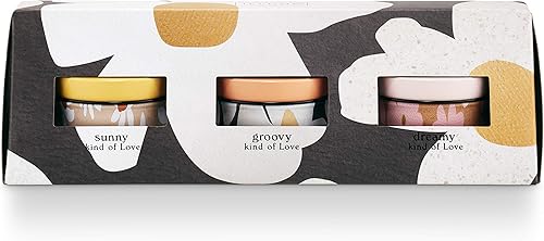 Illume Love Triangle - Juego de velas de regalo, 2.5 onzas, multicolor, 7 onzas