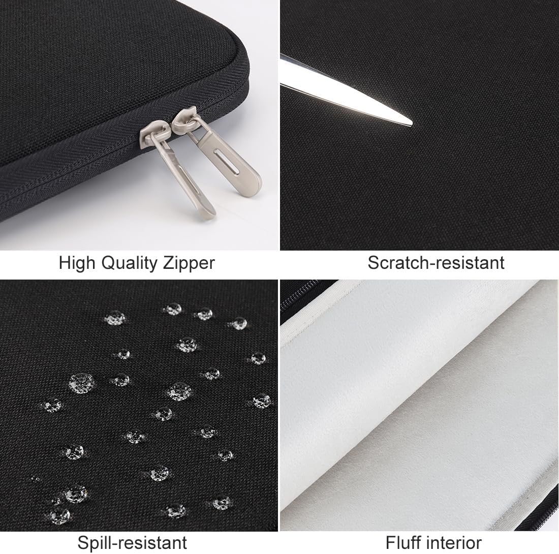 DOMISO 17 inch Laptop Sleeve Protective Case Cover Compatible with 17-17.3 inch HP Dell ASUS Lenovo Chromebook,Waterproof Computer Cases Bag,Black - Image 3