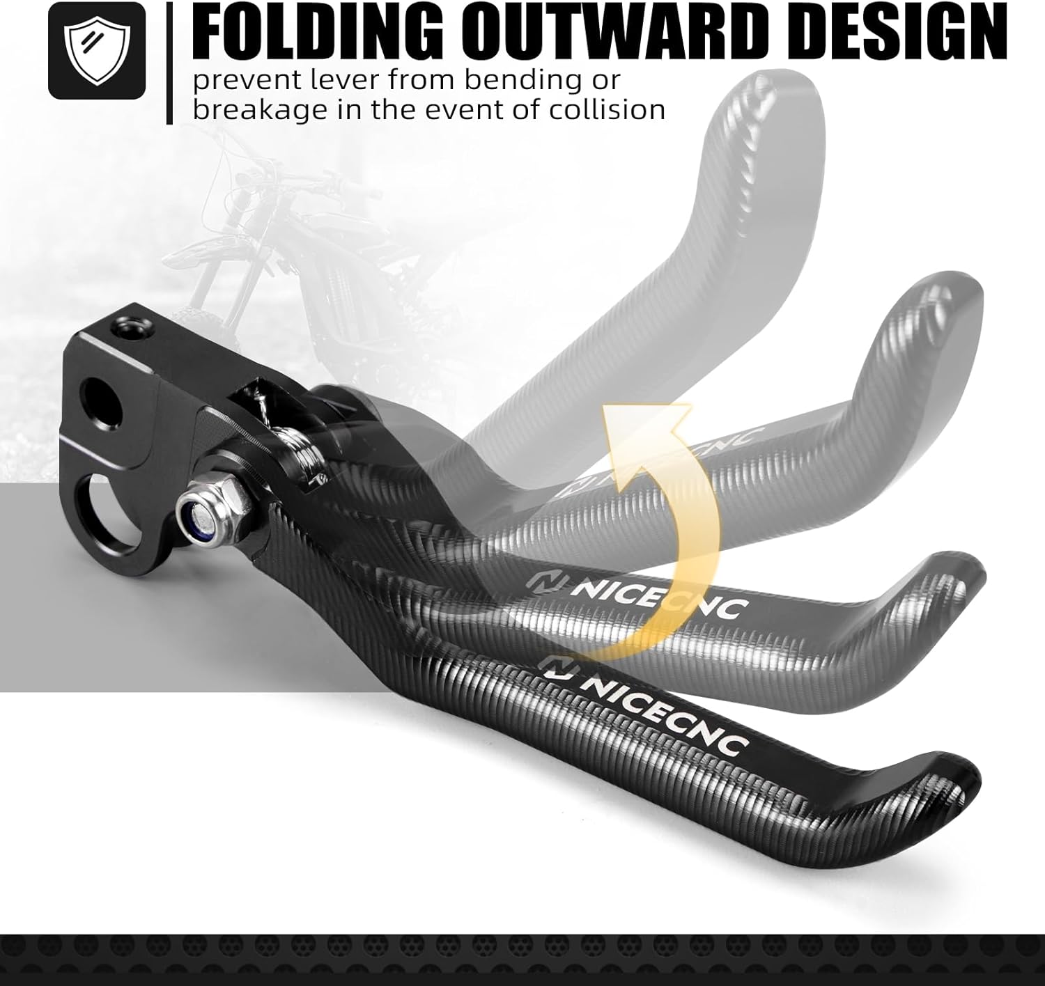 NICECNC Rear Brake Disc Guard Protector & Folding Front Rear Brake Levers Compatible with Segway X160 X260, Compatible with Surron Light bee X/S/ L1E, See Fitment