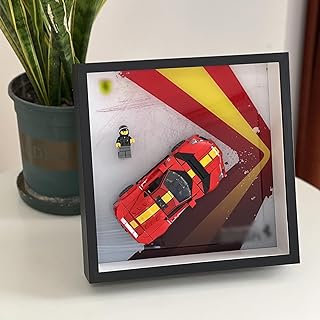 iLuane Display Wallboard for Lego Speed Champions 1970 Ferrari 512 M Toy Car 76914 Sports Red Race Car Toy, Collectibles Lego Car Wall Mount, Gifts for Adult(Only Display Wallboard)