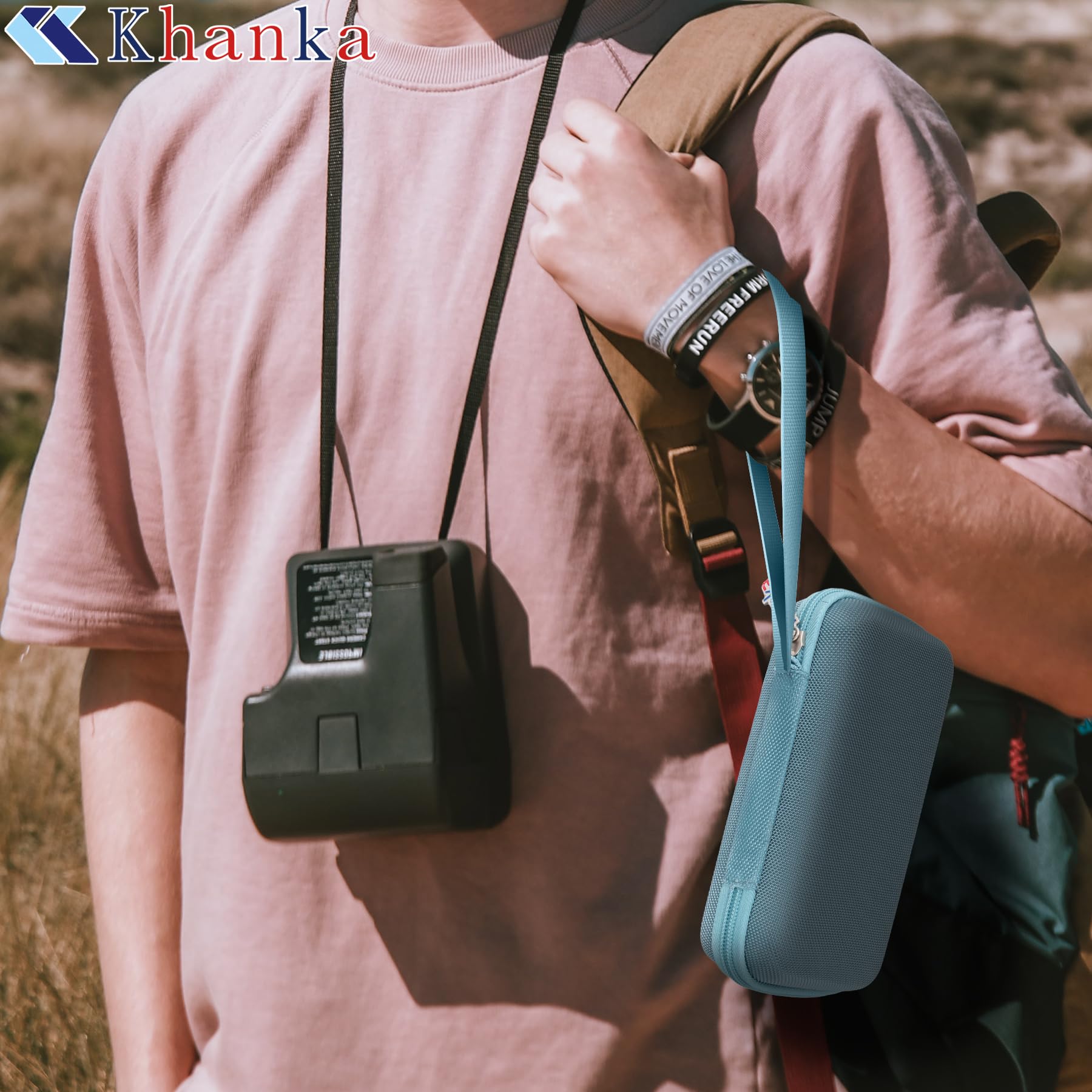 Khanka (Tylko etui) Solidne etui do przenoszenia dla ładowarki przenośnej Anker Power Bank 20 000 mAh z wbudowanym kablem USB-C, torba do przechowywania podczas podróży dla pakietu akumulatorów z