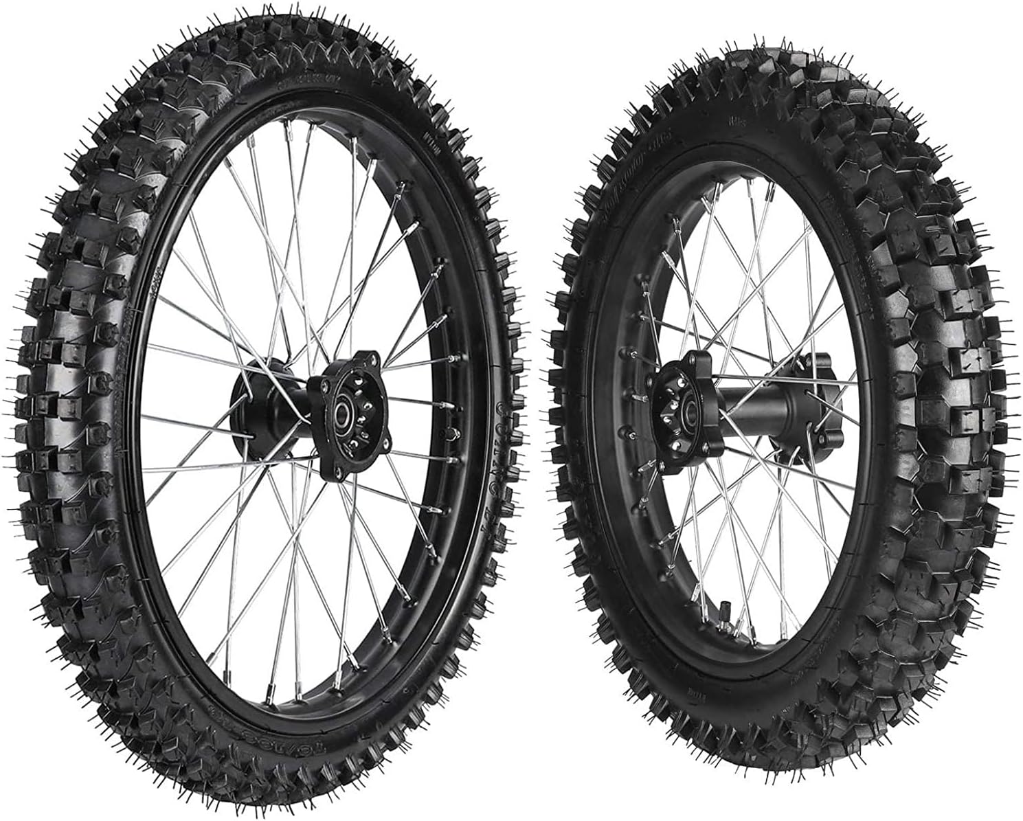 19" 16" Front 70/100-19+ Rear 90/100-16 Wheel Tire and Rim Inner Tube with 15mm Bearing Assembly for Pit Pro Trail Dirt Bike