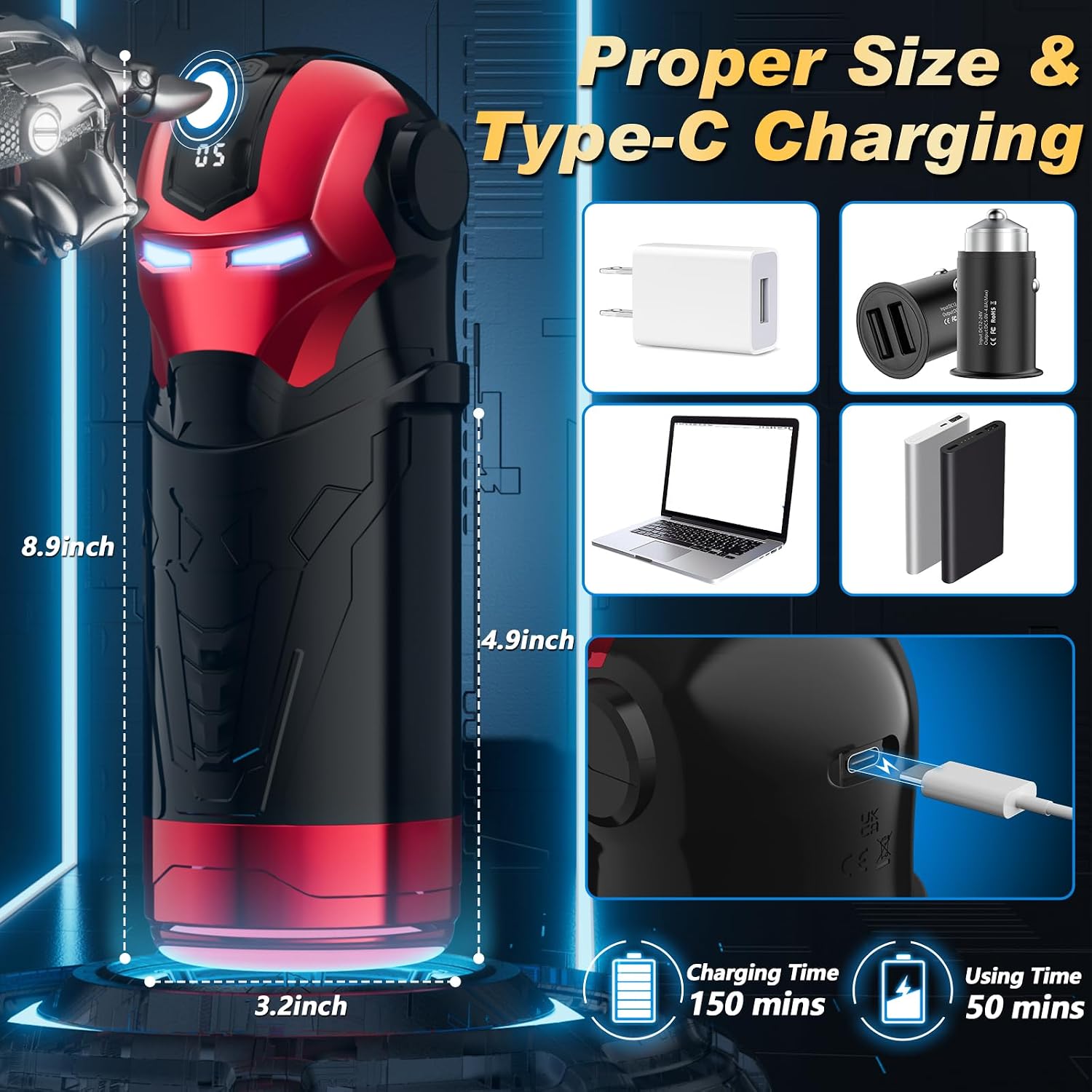 Male Masturbator Mens Sex Toy - APP Control Sex Toys for Men Male Stroker with Upgraded 5 Swing Rotating 5 Vibrating & LED, 3D Textured Pocket Pussies Adult Toys Blowjob Sex Machine for Mens Pleasure