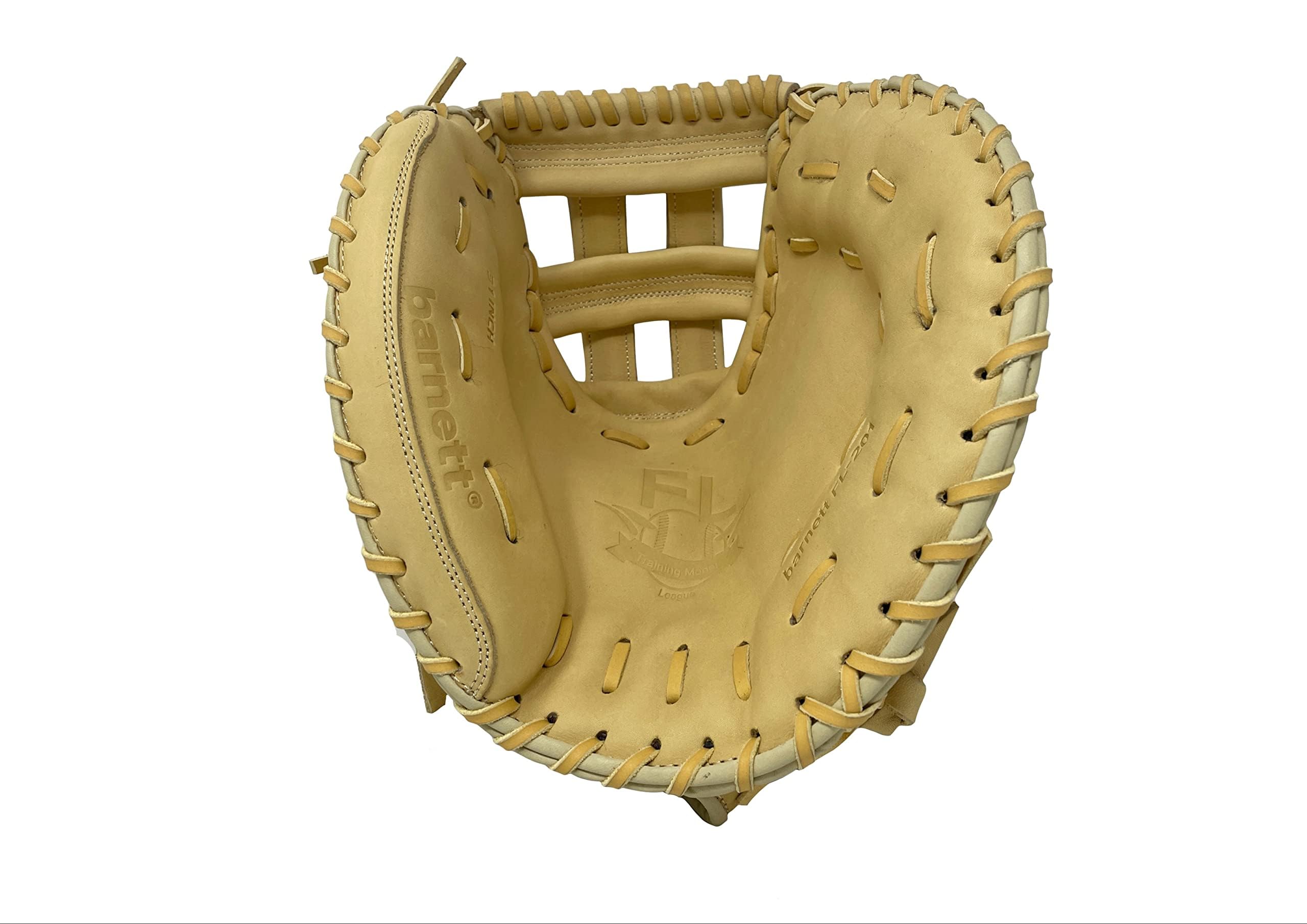 FL-201 Guante de béisbol de cuero Catcher, beige (REG (para diestro El guante se lleva a la izquierda))