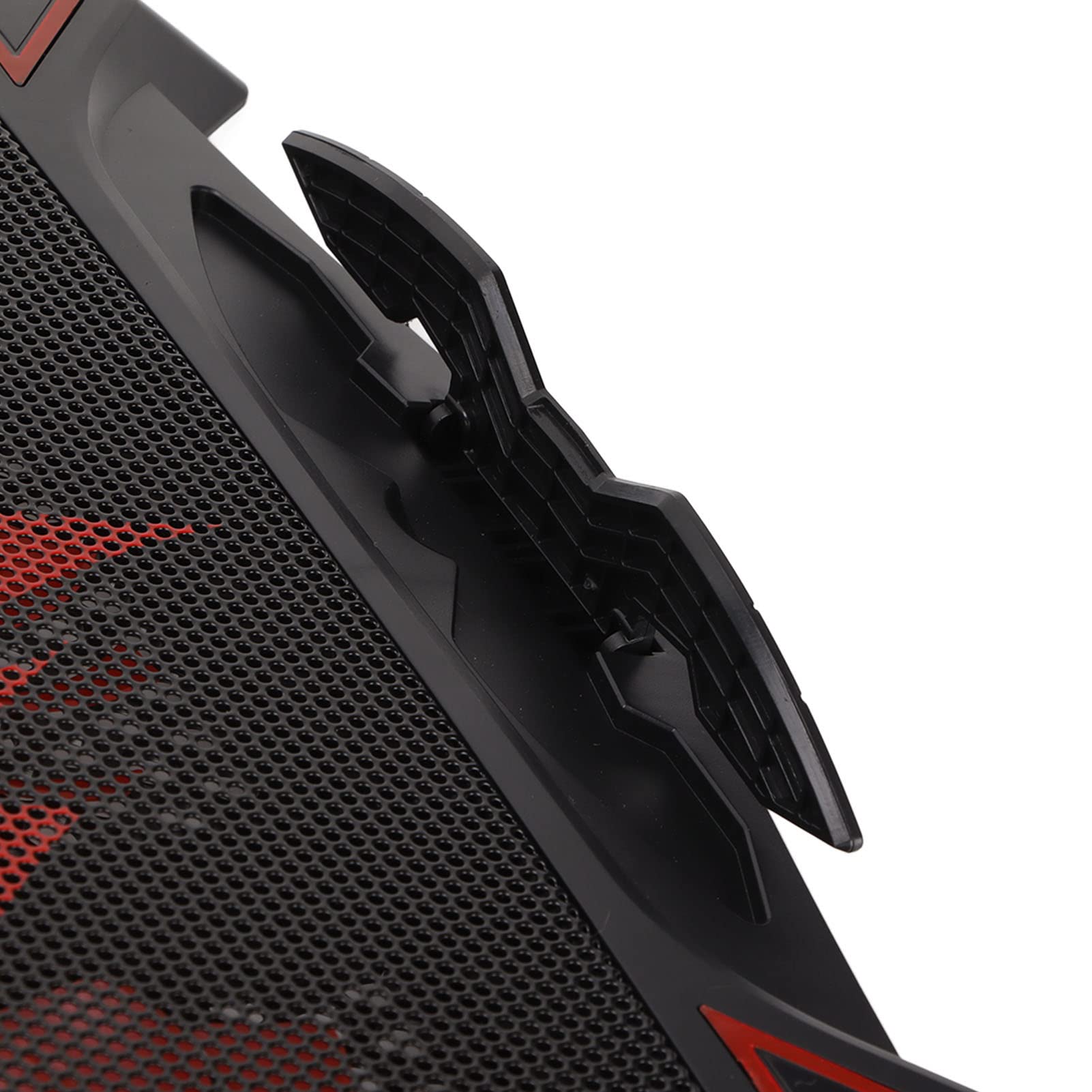 Almohadilla de enfriamiento para computadora portátil para juegos con 3 ventiladores de enfriamiento silenciosos LED rojos 5 ángulos ajustables Puertos USB duales Diseño