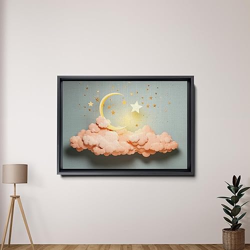Miniatura 2 de Boho Nursery Wall, cloud Wall Decor Prints Art, moon Art prints, Toddler Bedroom Bathroom Room Playroom Classroom Cute Modern Boho Print