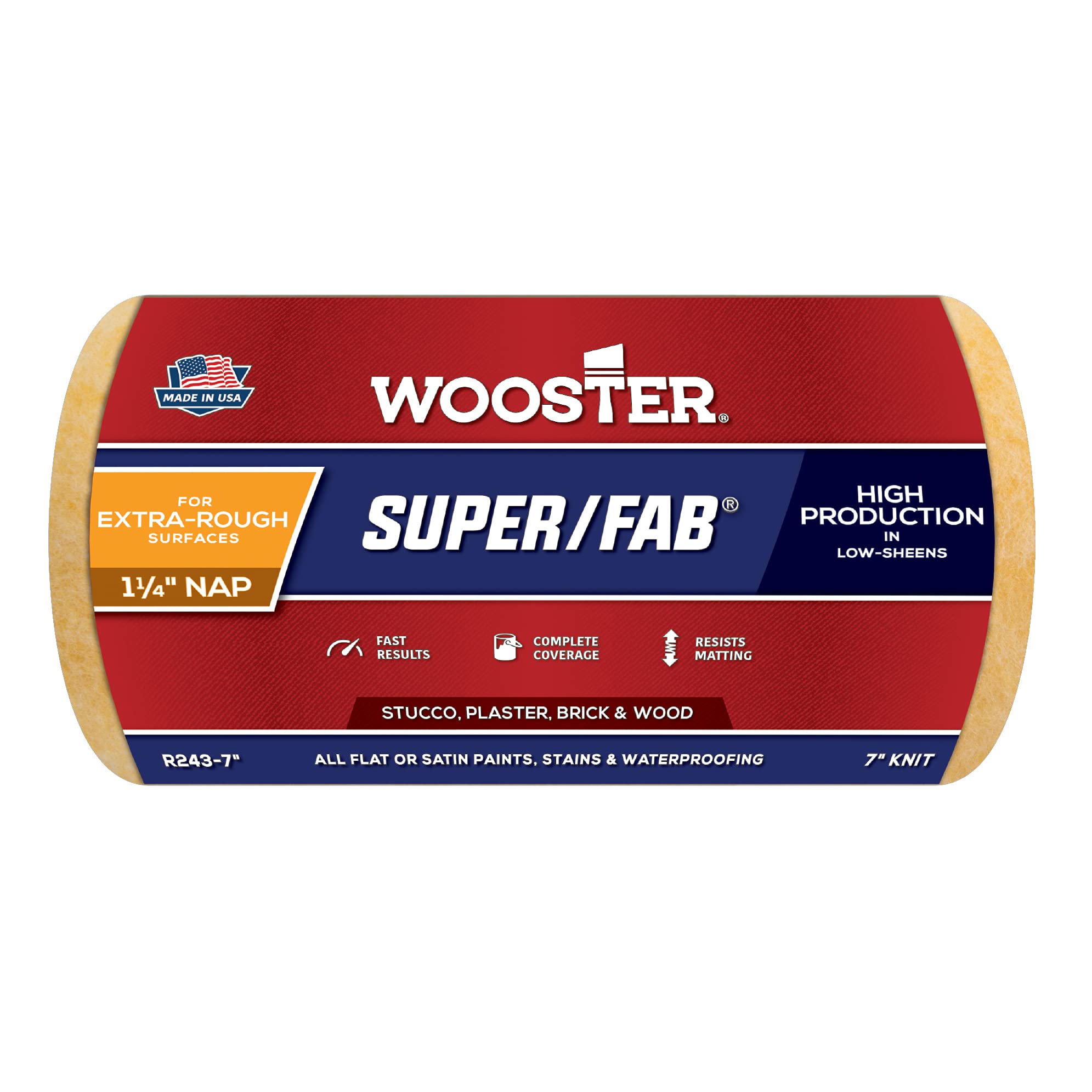 Wooster Brush Wooster-R243-7, Yellow, 7 Inch