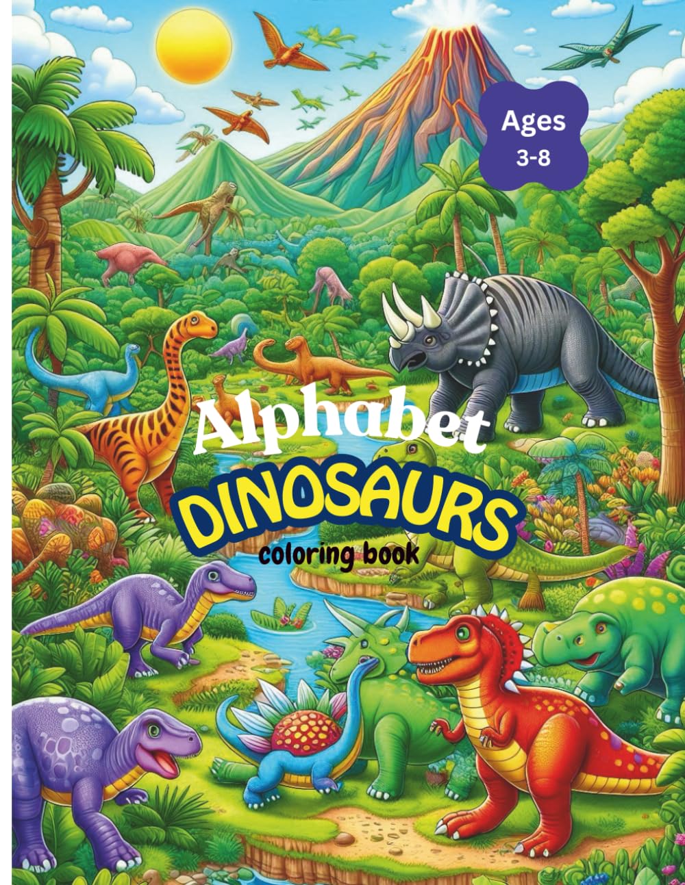 Dinosaur Fun Facts Coloring Book