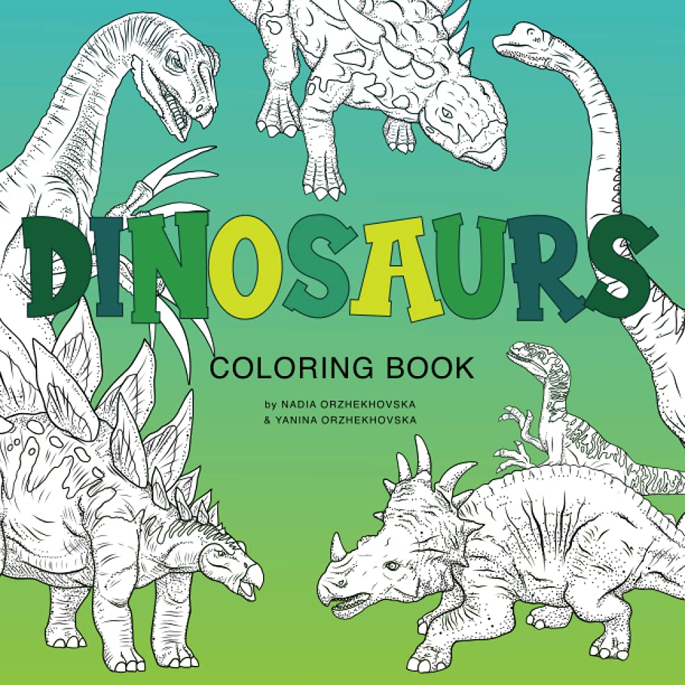 Dinosaurs Coloring Book: Realistic Dinosaurs For Boys and Girls
