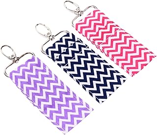 FRCOLOR 3 Pçs Chaveiro Bolsa De Batom Organizador De Brilho Labial Algodão Estojo De Brilho Labial Estojo De Batom Chaveiro De Batom Caixa De Batom Ondulado Caixa De Batom Manga De Batom