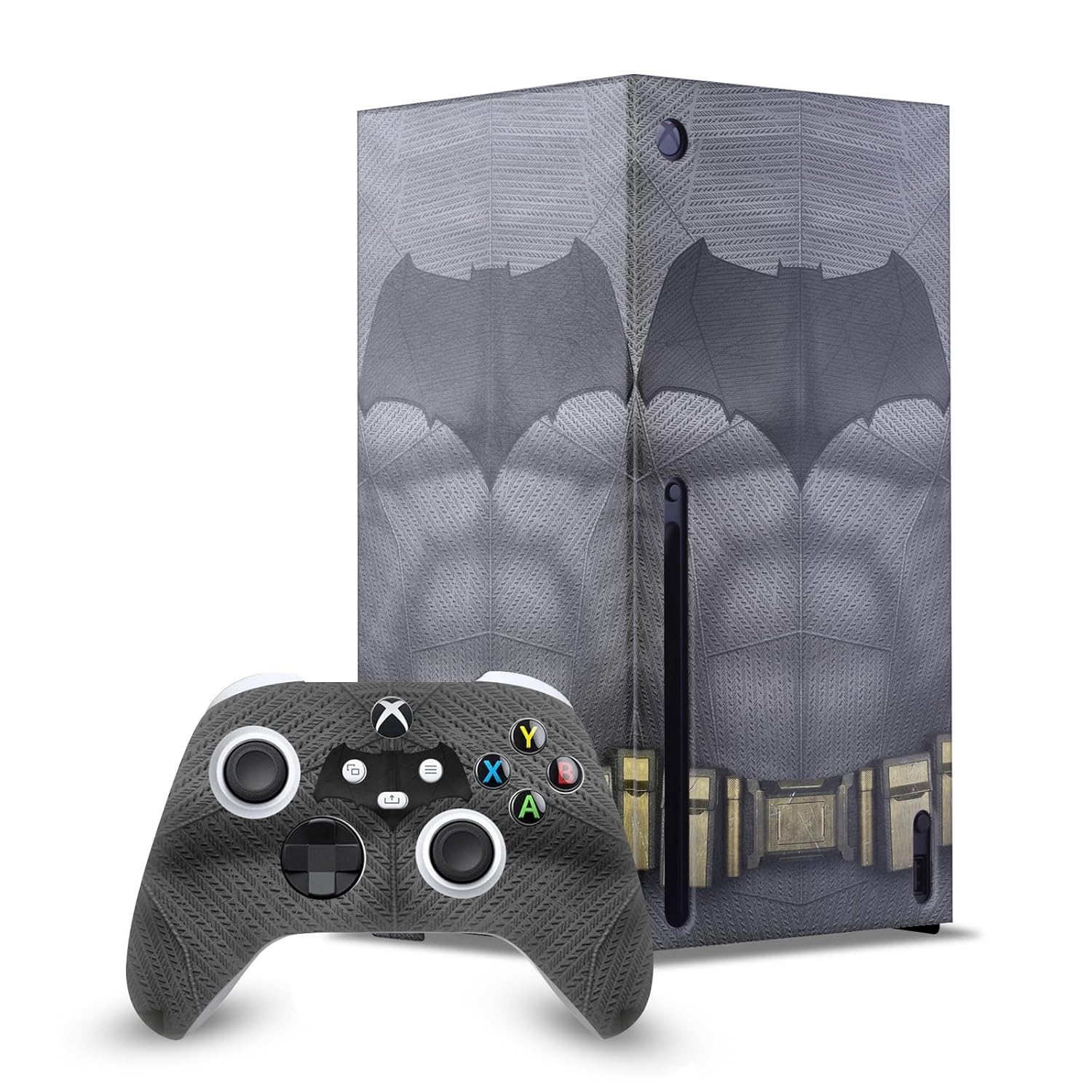 Head Case Designs Officially Licensed Batman V Superman: Dawn of Justice Batman Costume Graphics Game Console Wrap and Game Controller Skin Bundle Compatible With Xbox Series X
