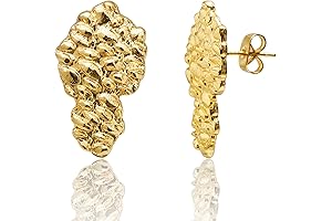 Gold Nuggets Stud Earrings: Timeless Elegance for Men