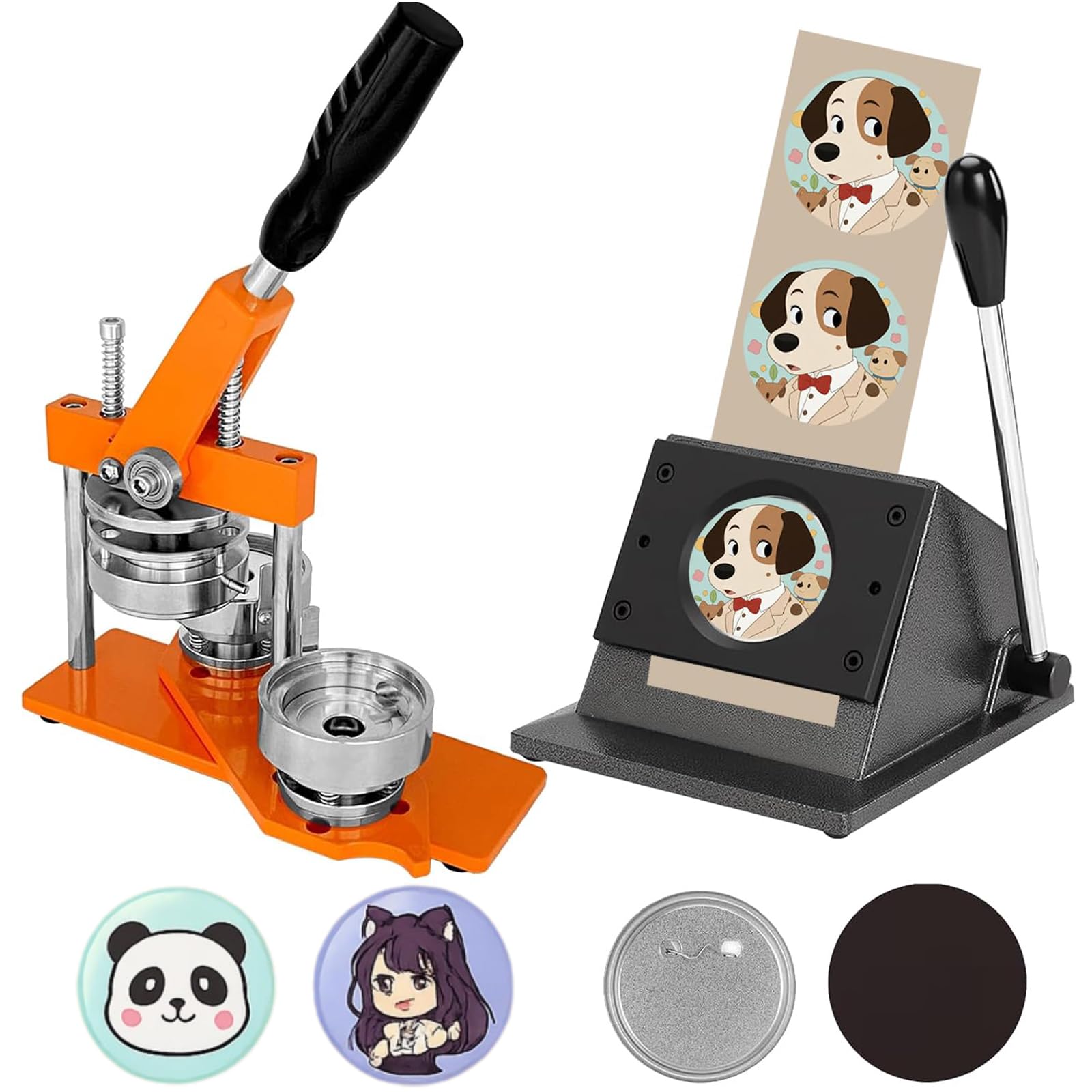 Machine à badges 58 mm avec kit presse photo aimant et coupe-papier DIY