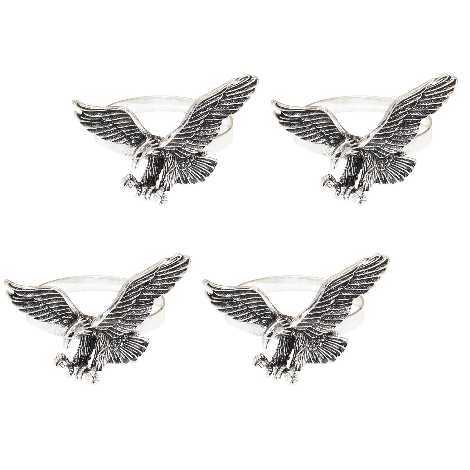 ZEPFJHE Unique Antique Hawks Napkin Clip Alloy Perfect Holiday Gathering Alloy Napkin Rings Set