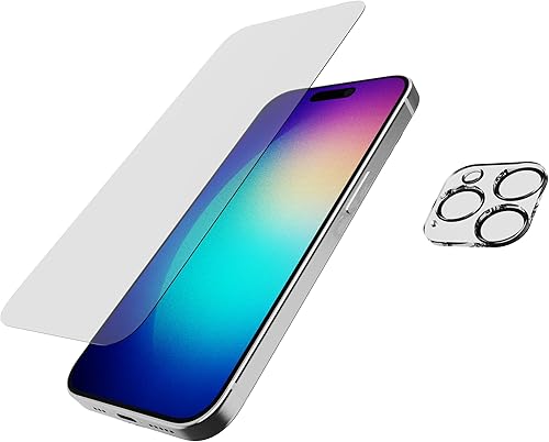 Tech21 Impact Glass - Paquete de protector de lente de cámara para iPhone 15 Pro