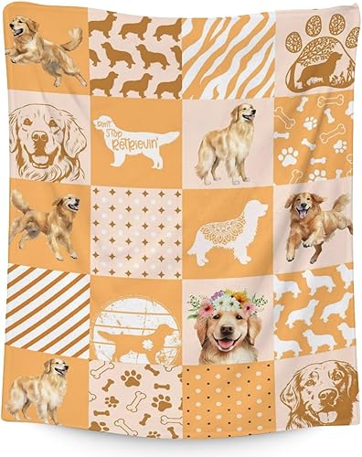 Miniatura 1 de Golden Retriever - Manta para niños y adultos, tamaño regazo de 30 x 40 pulgadas, manta de felpa suave y mullida para regalo, manta amarilla para