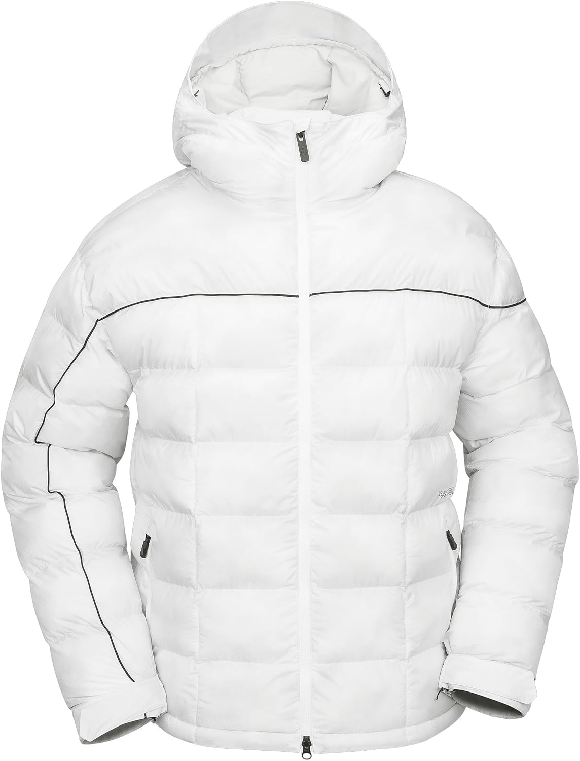 Volcom Men's Sew Down Ecodown Filled Puffy Snowboard Winter Ski Jacket, White Camo S5