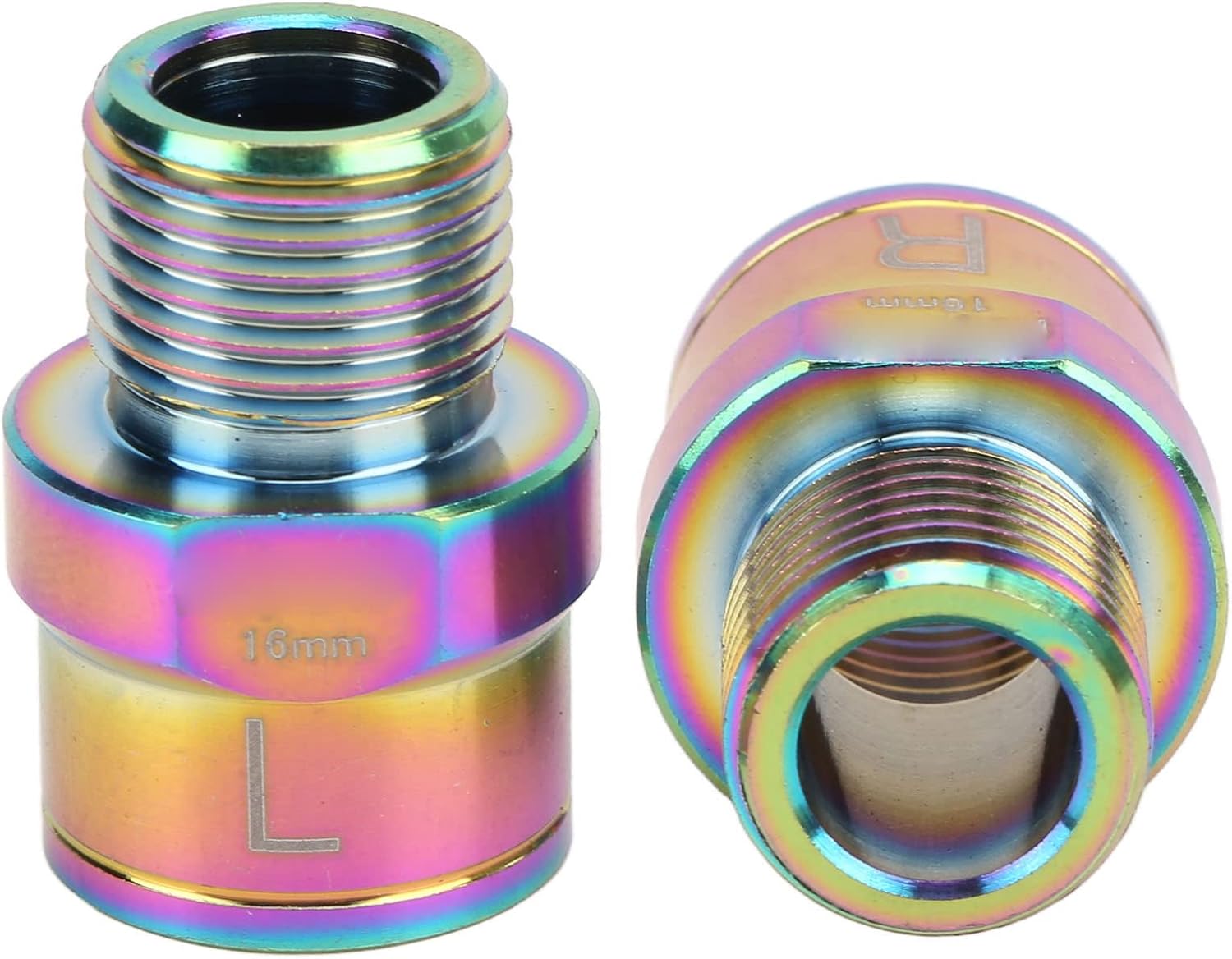 Bike Pedal Extender Titanium Alloy 16mm Extension Shaft for Mountain Road and BMX Bicycles to Reduce Knee Strain