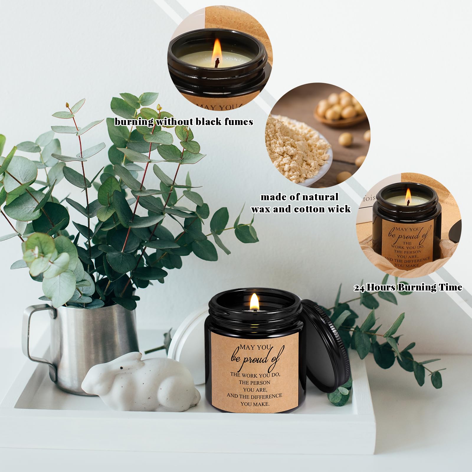 Świece sojowe, 10 szt. słoików, 99 ml, 'May You Be Proud of The Difference You Make Candle', podziękowanie, prezenty dla pracowników, jako prezent dla współpracownika, pielęgniarki, nauczycieli, na
