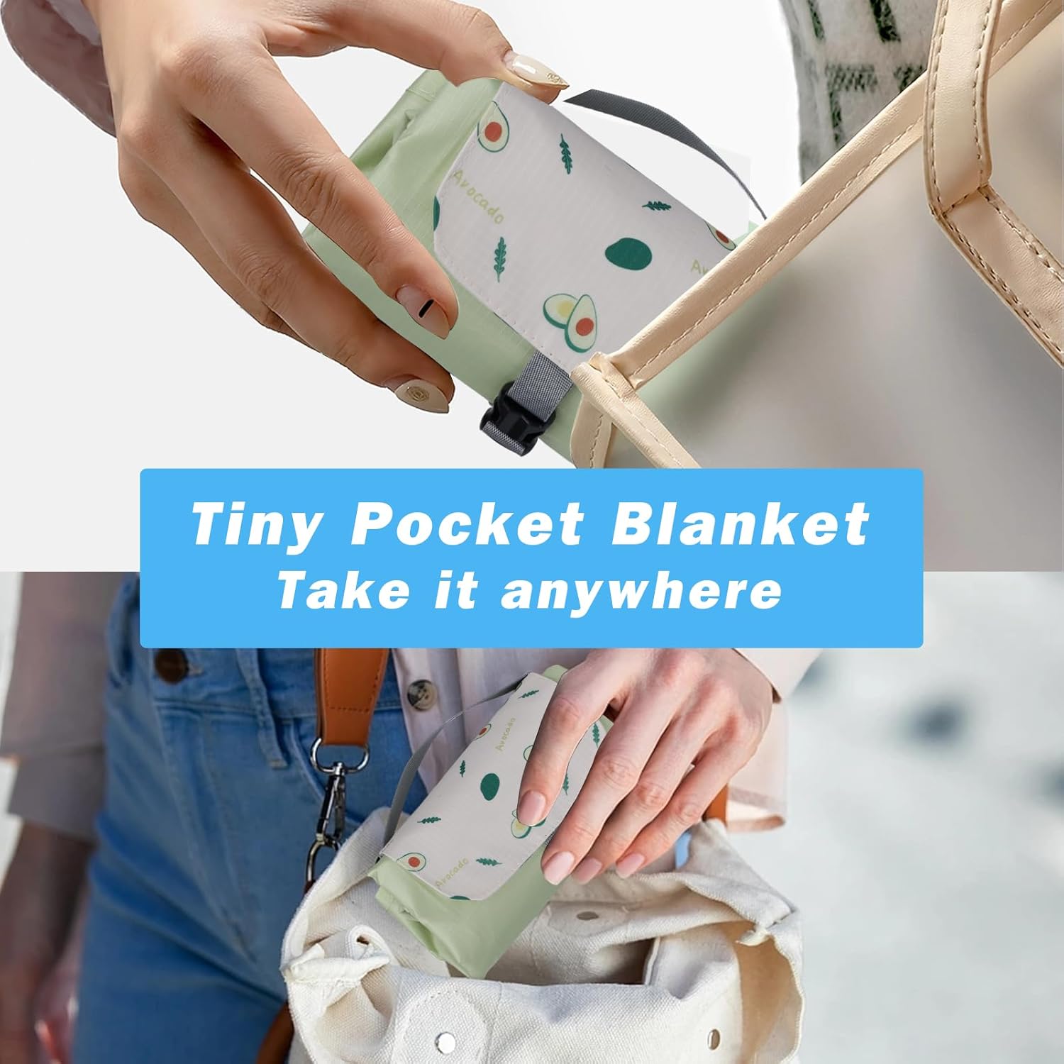 Fun Quest Picnic Blanket Waterproof – Packable Sand Proof Beach Blanket (0.42lb/0.66lb), Compact & Foldable, Fits in Pocket with Integrated Stakes, Ideal for Camping, Hiking, Travel, Concert, Festival - Image 5