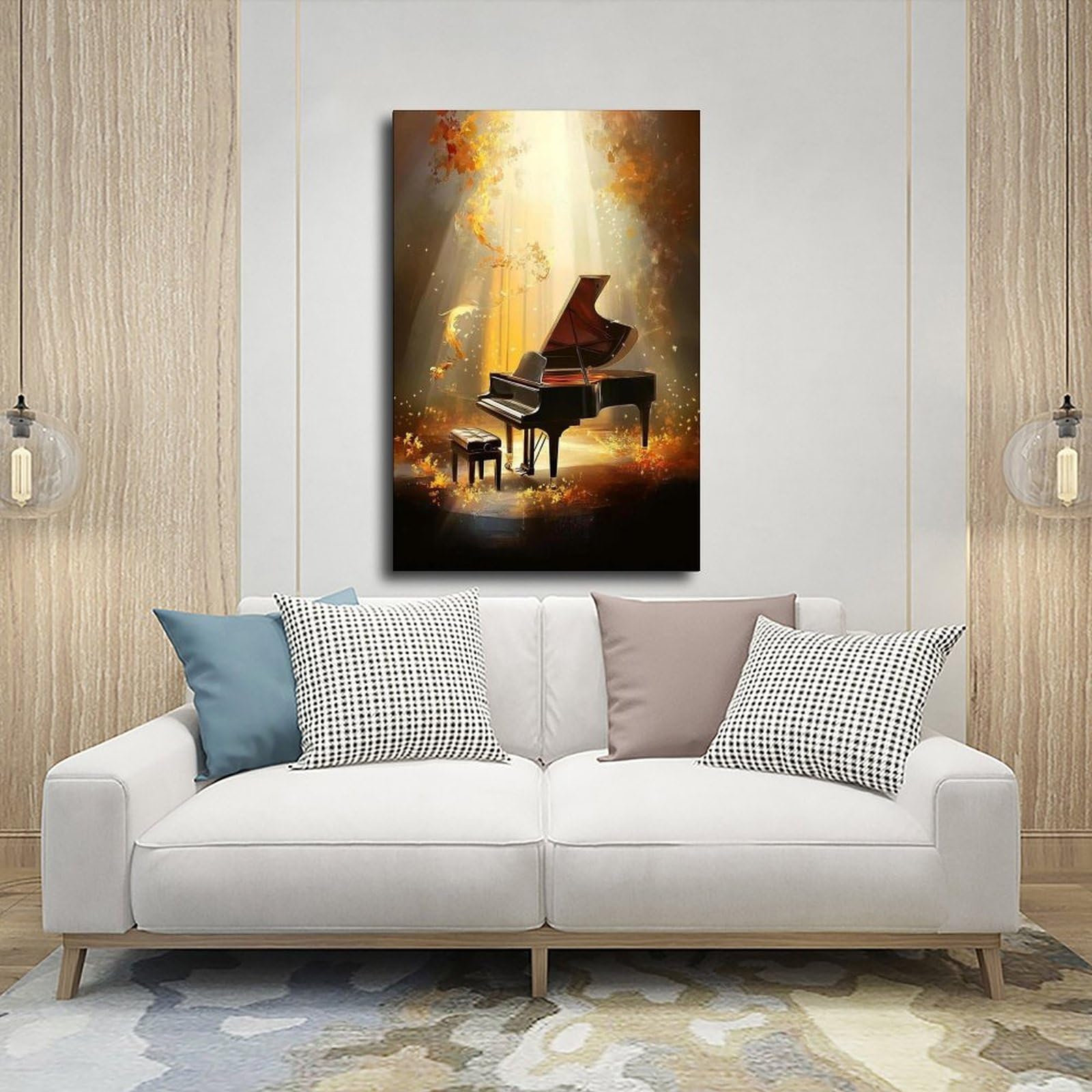 Stampa artistica da sogno, elegante decorazione per sala musicale, poster su tela, decorazione per camera da letto, ufficio, stanza, regalo, 61 cm L x 91,4 cm W