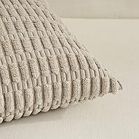 Vista 127 de Fancy Homi Fundas de almohada decorativas bohemias de 20 x 20 pulgadas para sala de estar, sofá, cama, sillón, rústico, moderno, decoración del Crema