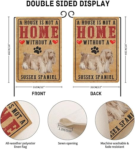 Miniatura 7 de A House Is Not A Home Without A Wire Fox Terrier - Banderas de jardín decorativas de doble cara de 12 x 18 pulgadas para amantes de las mascotas