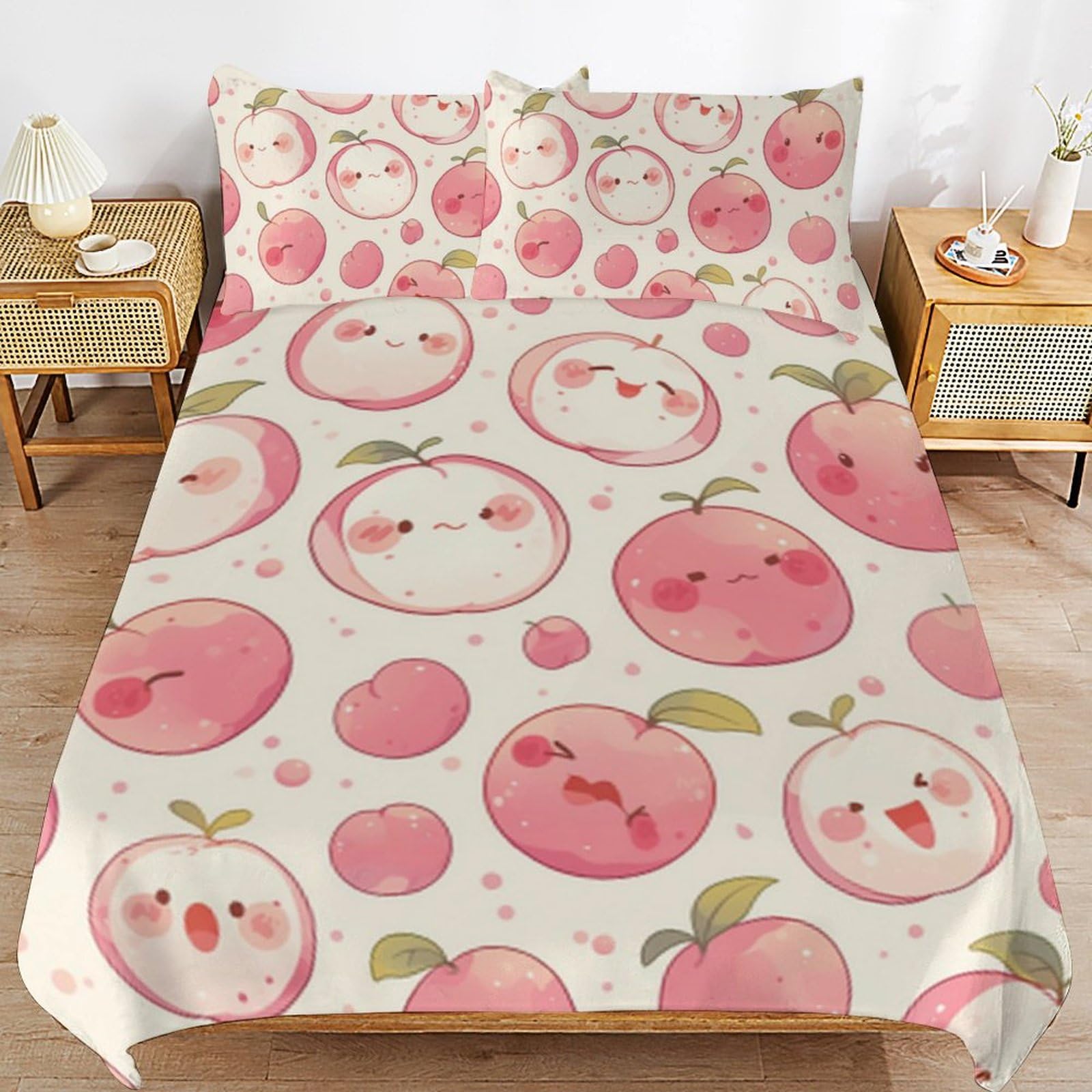 Ropa de cama premium rosa de microfibra de alta densidad y tacto suave para niñas