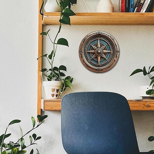 Miniatura 7 de SUPERDANT Letrero de metal con brújula vintage, letrero de metal con brújula de hojalata divertido retro para dormitorio, hombre, cueva, cafetería,