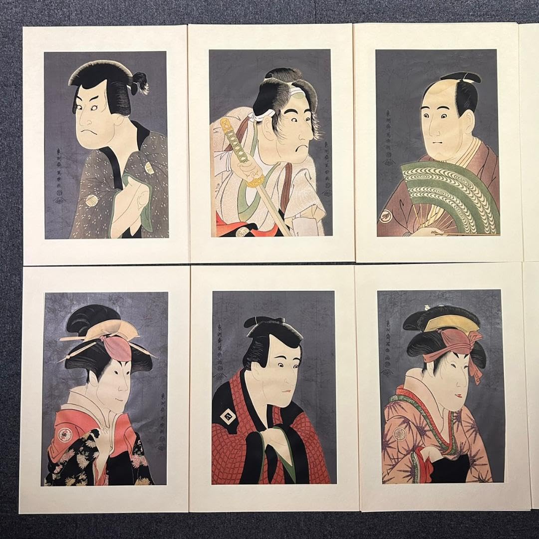 Amazon.co.jp: 東洲斎写楽 新版写楽名作撰 全35枚揃 木版画 毎日新聞社