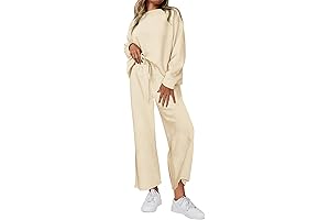 PRETTYGARDEN Women's Mesh 2 Piece Outfits Fall Casual Long Sleeve