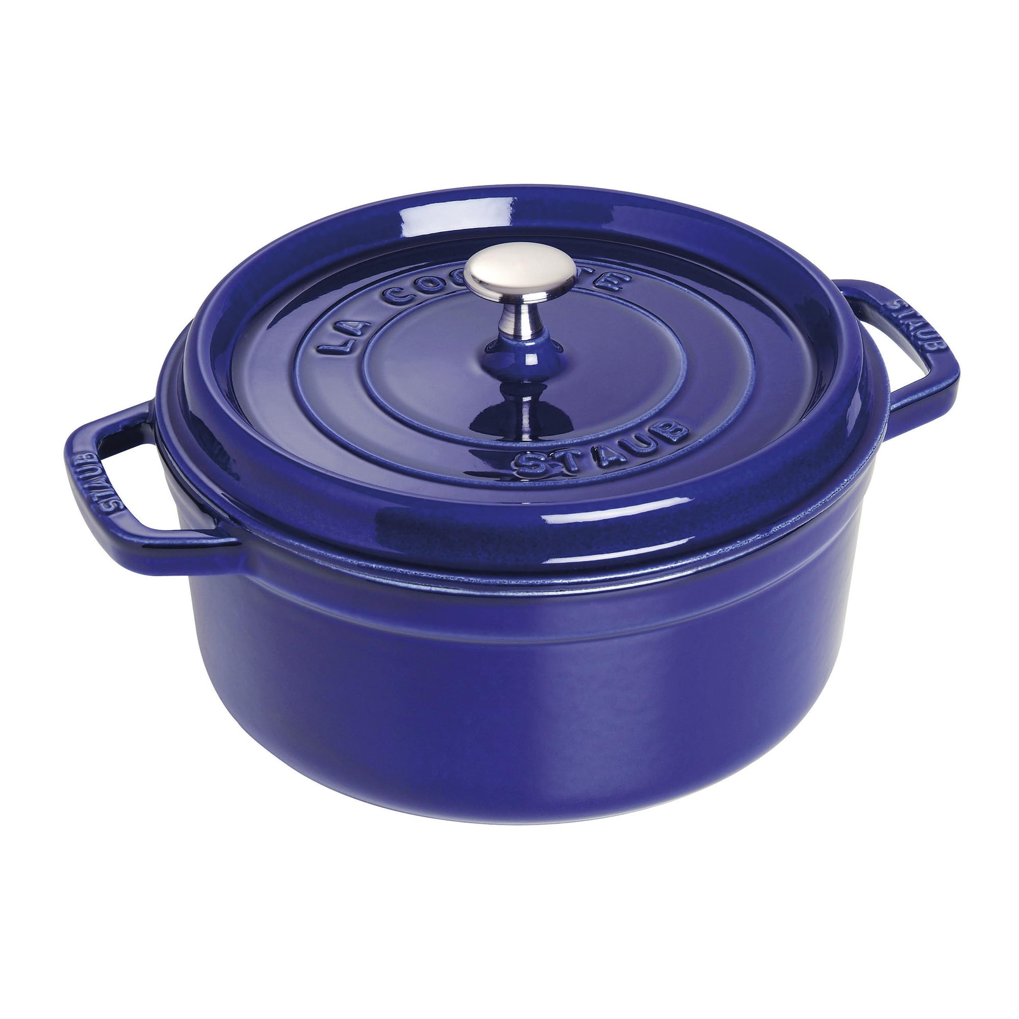 Staub Cast Iron 2.75-qt Round Cocotte - Dark Blue, Made in France