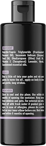 Miniatura 8 de Orgánico - Aceite de masaje sensual floral comestible para parejas, deslizamiento corporal suave, sin manchas y no pegajoso, con aceite de coco