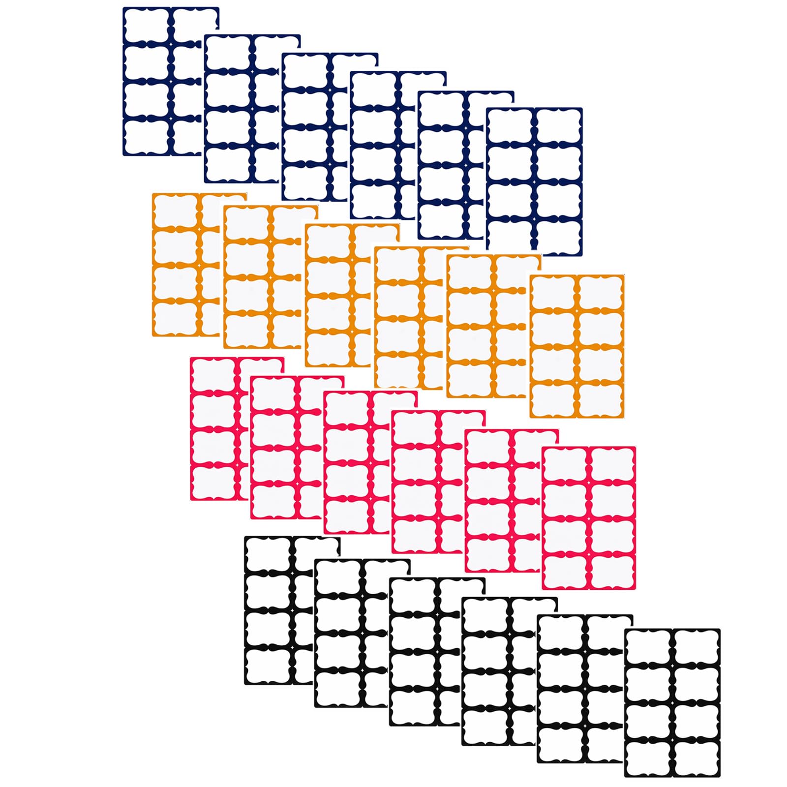 32 pcs Coloured Sticky Labels for Moving Boxes - Large Writable Name Tags & Color-Coded Stickers for Home Organization, Office & School Supplies