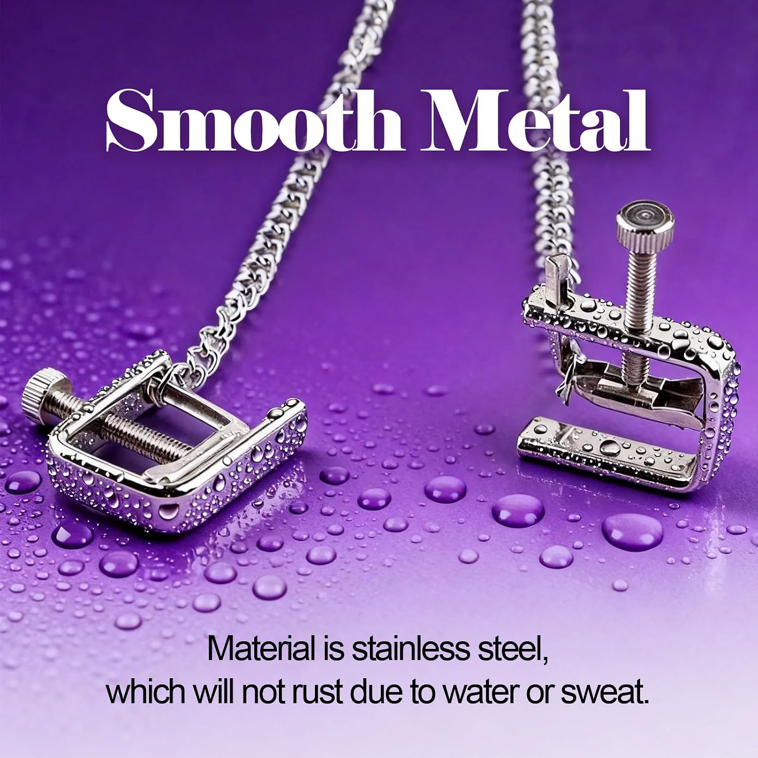 Clit Clamp Nipple Clips for Adult Play Clitoral Clamps Nipple Stimulator Sensory Toys Woman Nipple Clamps with Chain Labia Clamp Pussy Clitoris Clip Kinky Sex Toy Sexy Accessories for Women