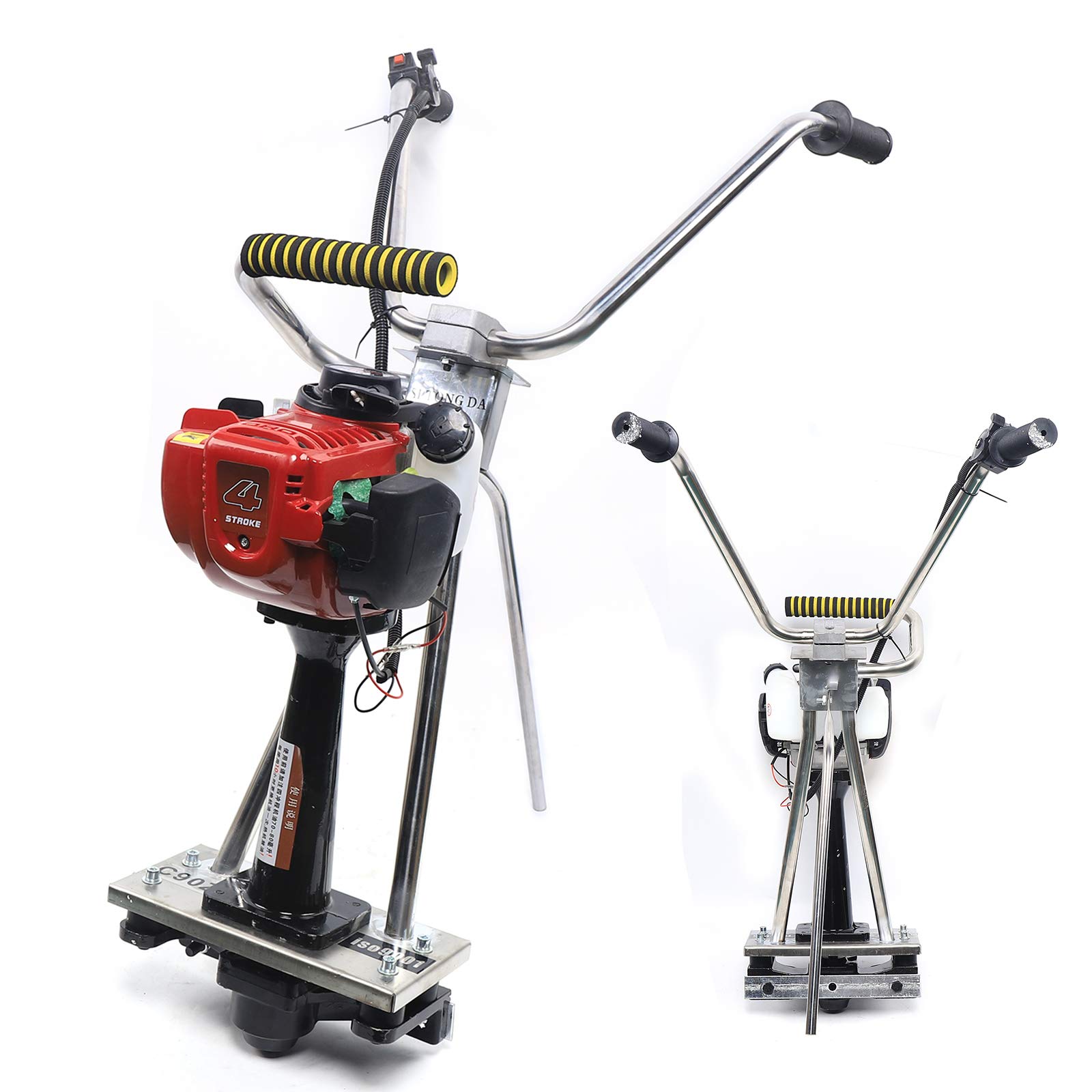 BAOCHADA4 Stroke Concrete Power Vibrating Screed 35.8CC, Professional Easy Screed Concrete Vibrating Tamp Beam Gasoline Engine with Emergency Stop, Gas Power Concrete Vibrating Machine