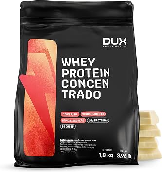 Whey Protein DUX 1.8kg Chocolate Branco - 20g Proteína e BCAAs