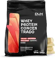 DUX HUMAN HEALTH Whey Protein Concentrado Refil 1.8kg Chocolate Branco – 20g de Proteína e BCAAs por Porção