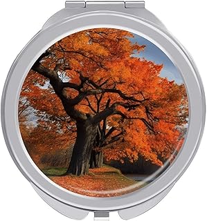 Espejo de maquillaje de viaje de árbol en oto...