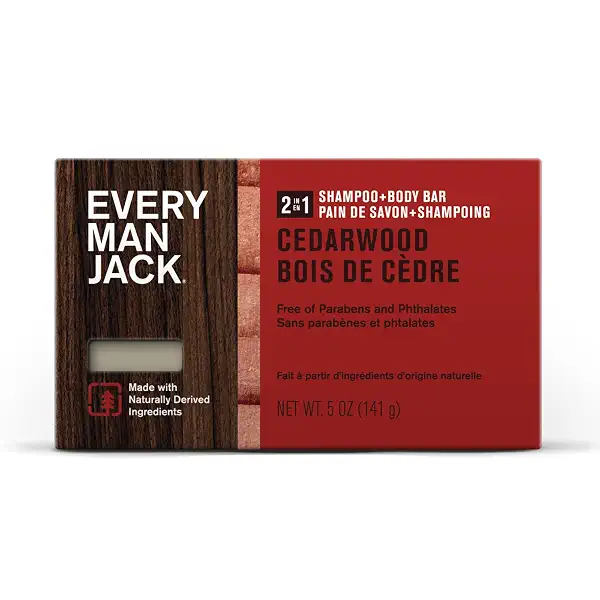 Every Man Jack Cedarwood 2 In 1 Shampoo And Body Bar, 5 Oz 1