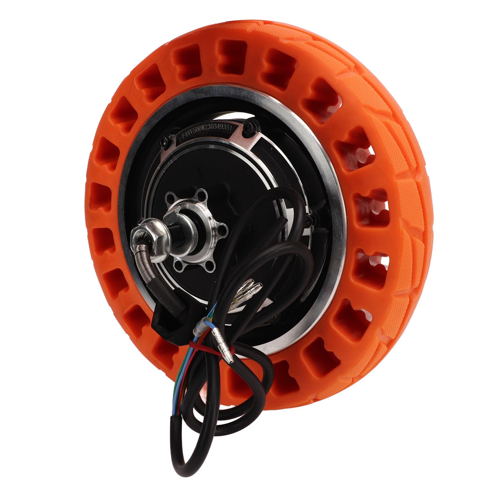 Roue de Moteur de Moyeu de Trottinette Électrique pour KUGOO M4 Scooter Électrique, 48V 500W Pneu Solide de Moteur de Roue Arrière de Scooter Électrique de 10 Pouces Absorption des Chocs