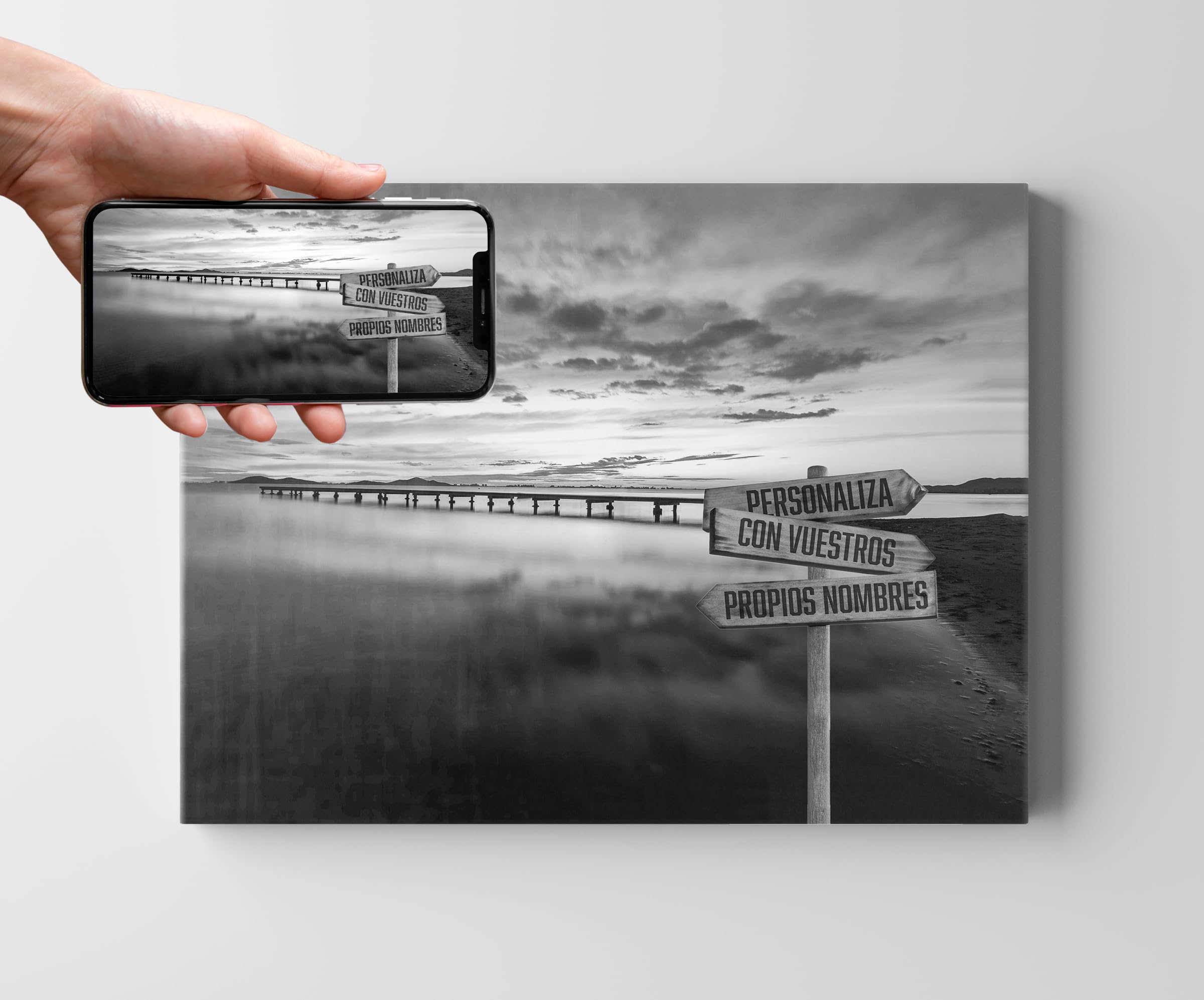 Creativa Digital Tableau personnalisable avec prénoms (70 x 50 cm, 3 prénoms)