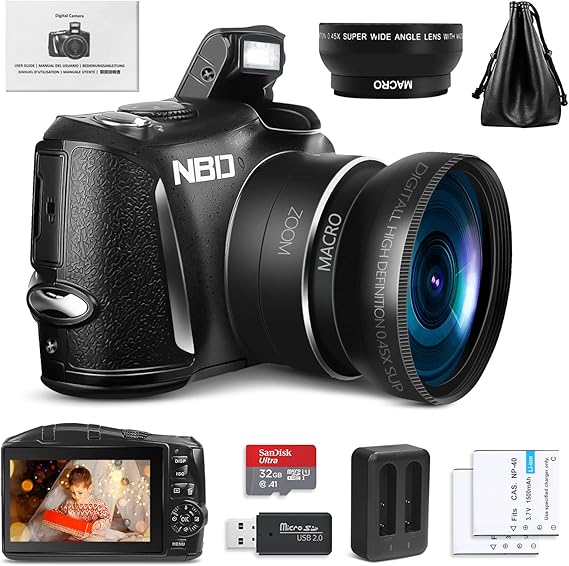 NBD Appareil Photo numérique Caméra vidéo Full HD 4K Appareil Photo