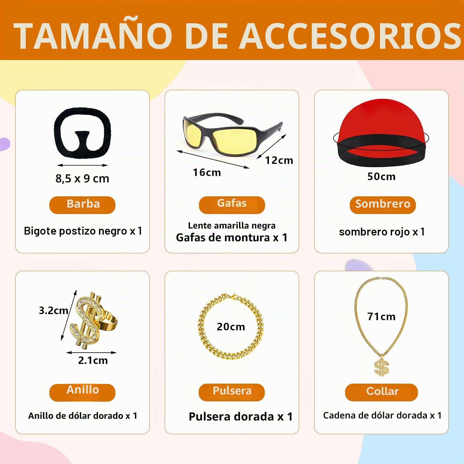 shengo Disfraz de celebridad de los años 90, traje de concha amarilla y negra a juego, sombrero a juego, gafas de sol, cadena dorada, disfraz de rapero divertido disfraz de Halloween
