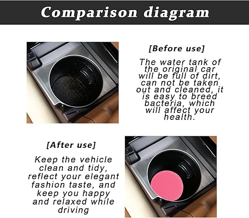 Miniatura 5 de 4 posavasos para automóvil, antideslizantes, accesorios universales para el interior del vehículo, adecuados para la mayoría de los accesorios