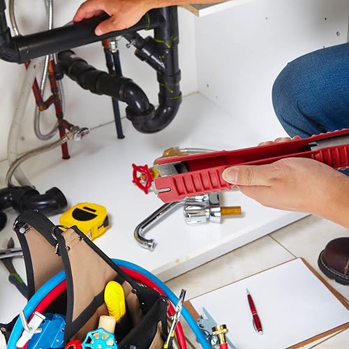 Miniatura 5 de QYQRQF Llave de lavabo herramienta de instalación de grifo y fregadero herramienta multifuncional de fontanería extractor de tuberías para fregadero